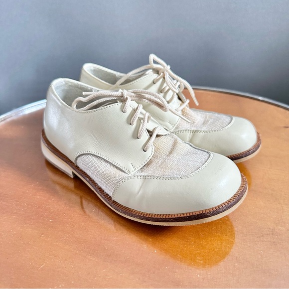 Other - Vintage  Shoe Be Doo Children's  Cream Leather Lace-Up Shoes Boys 6.5 to 7